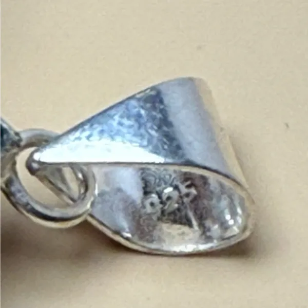 Silver and Turquoise Pendant with 925 Silver Blue - Image 3