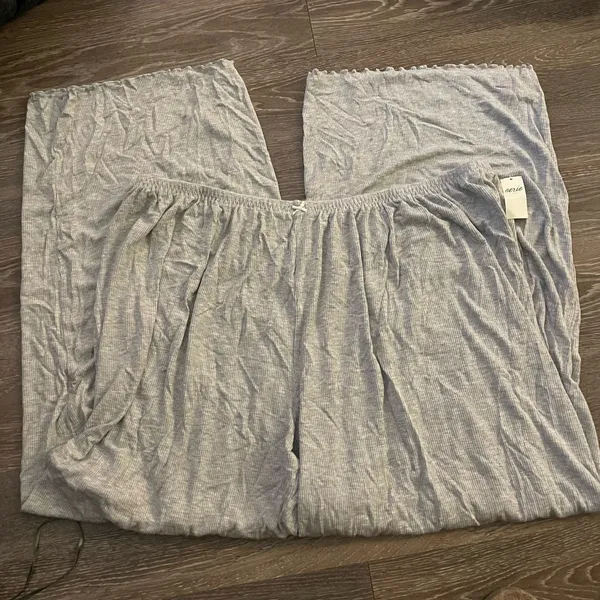 NWT Aerie Real Soft® Rib Trouser Grey PJ. Size XXL - Image 4