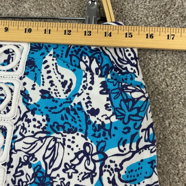 Lilly Pulitzer Marigold Skort 4 Light My Fire Shorely Blue Embroidered Resport - Image 6