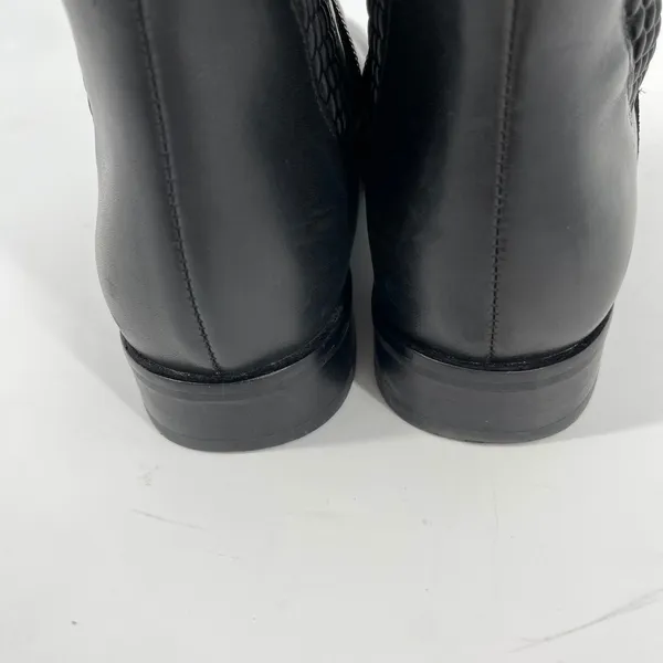 Cole Haan Black‎ Leather Knee High Riding Boots Women's Size 6B Equestrian - Image 5