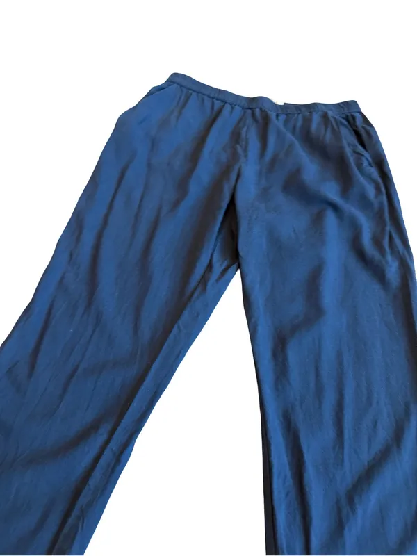Marine Layer Navy Blue Pull-On Pants Cropped Length Stretch Casual Size Small - Image 6