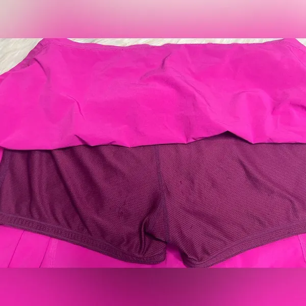 Athleta Athletic Skort Size Large – Hot Pink, Built-In Shorts, Zipper Pocket - Image 3