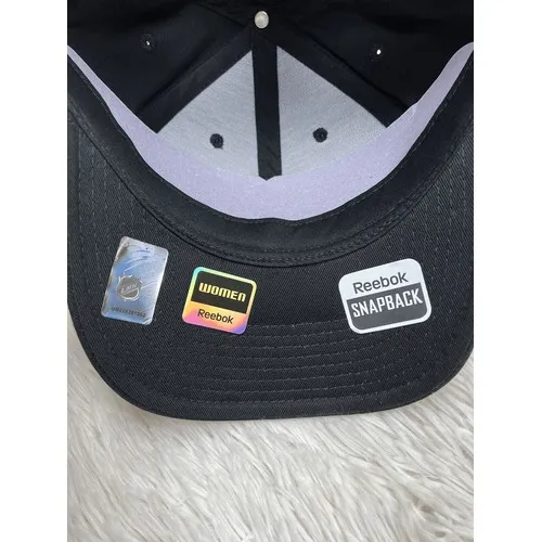 Reebok Women's NHL Boston Bruins Hockey Black SnapBack Sequin‎ Cap Hat OS NEW - Image 4