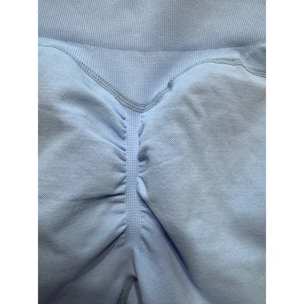 Unbranded Light Blue High Waisted Scrunch‎ Butt Seamless Leggings with Pockets M - Image 6