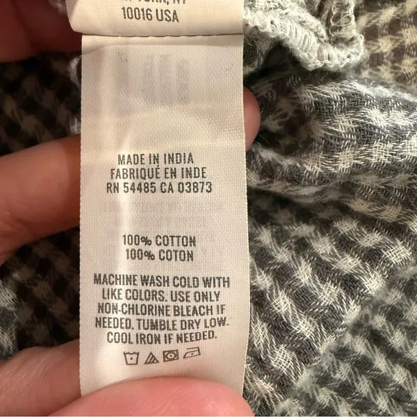 Aerie Soft Gauze Button Up Pajama Top & High Waisted Boxer Set Womens Small Gray - Image 5