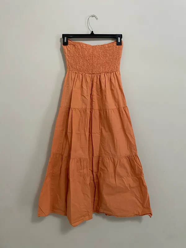 TJ Maxx Orange Bandeau Wrap Dress - Image 2