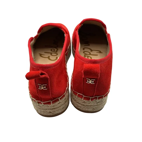Sam Edelman Carrin Red Suede Espadrille Slip On Platform Sneakers Womens‎ 7M 37 - Image 10