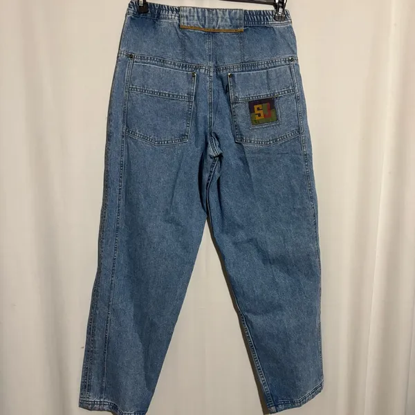 Vintage Levis Sport Blue Denim Jeans 28x32 with SJ back pocket logo - Image 4