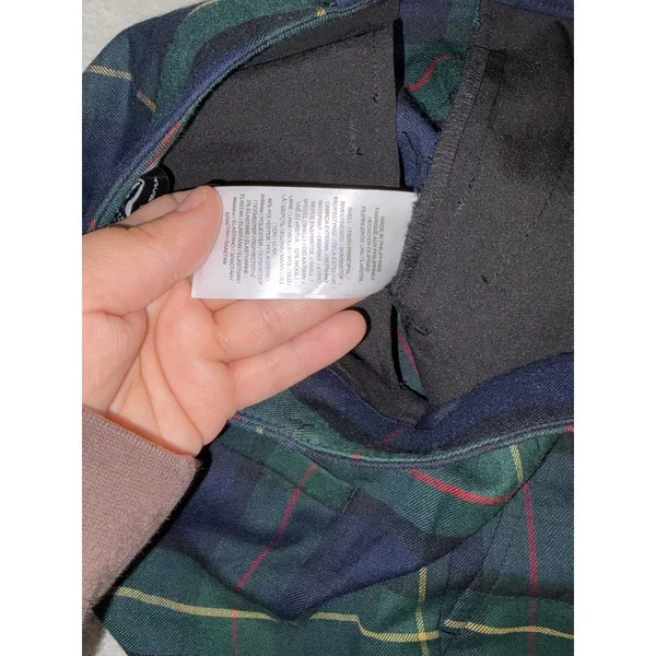 NWT‎ Lauren Ralph Lauren Plaid Tartan Cuffed Ankle Trousers Women's 2 Wool Navy - Image 7