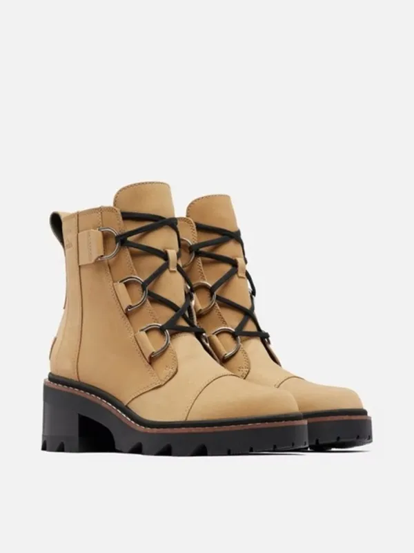 Sorel Joan Now Lace Up Caribou Buff Boots Waterproof Size 5.5 - Image 3