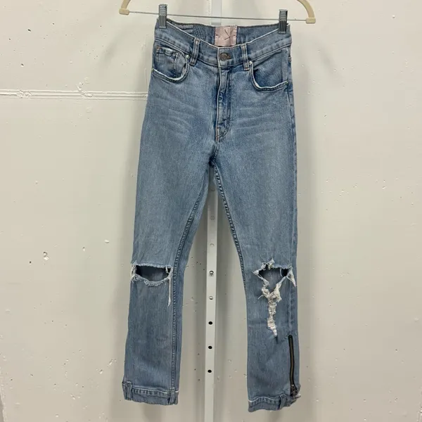 REVICE Farrah Angel Blue High Waist Slim Straight‎ Jeans W24 - Image 2