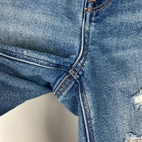 American Eagle Distressed Stretch Mom Jean Ankle Length Size 2 EUC T2586 - Image 5