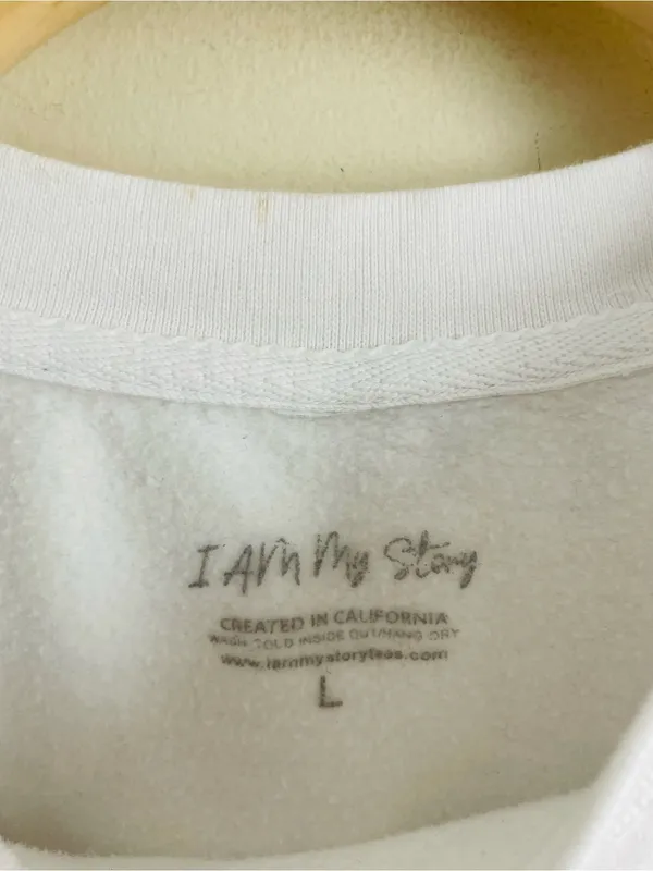 Nantucket I Am My Story Graphic Sweatshirt White Pink Heart Size L Beach Coast - Image 11