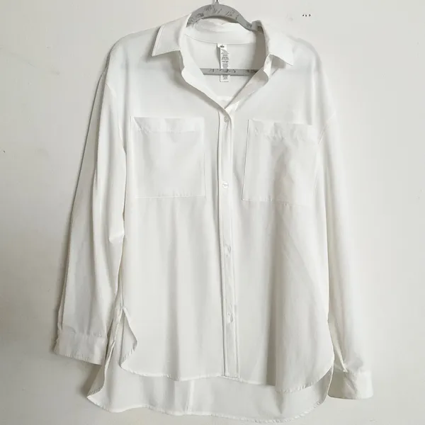 Alo Yoga Dreamscape Button Down Long Sleeve White M - Image 2