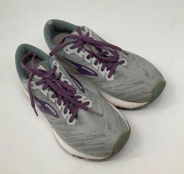 Brooks Launch 7 Womens Running Shoes Size 8.5 Gray & Purple Lightweight athletic - Image 9