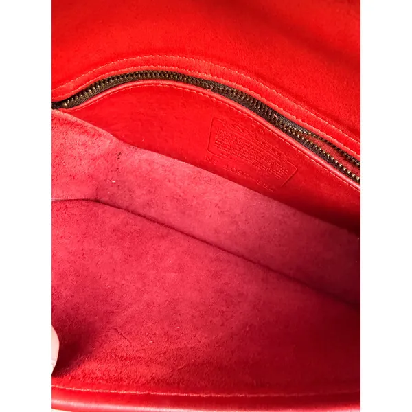 Vintage Coach Kent Bag Red Leather Crossbody Turnlock USA Made 1097-334 - Image 7