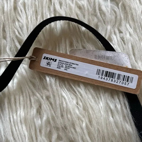 Skims Smoothing Intimates Strapless Bra Onyx Size 34A - Image 8