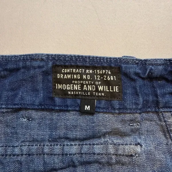 Imogene + Willie Cotton Linen Utility Trousers Jeans M Military Workwear Artisan - Image 8