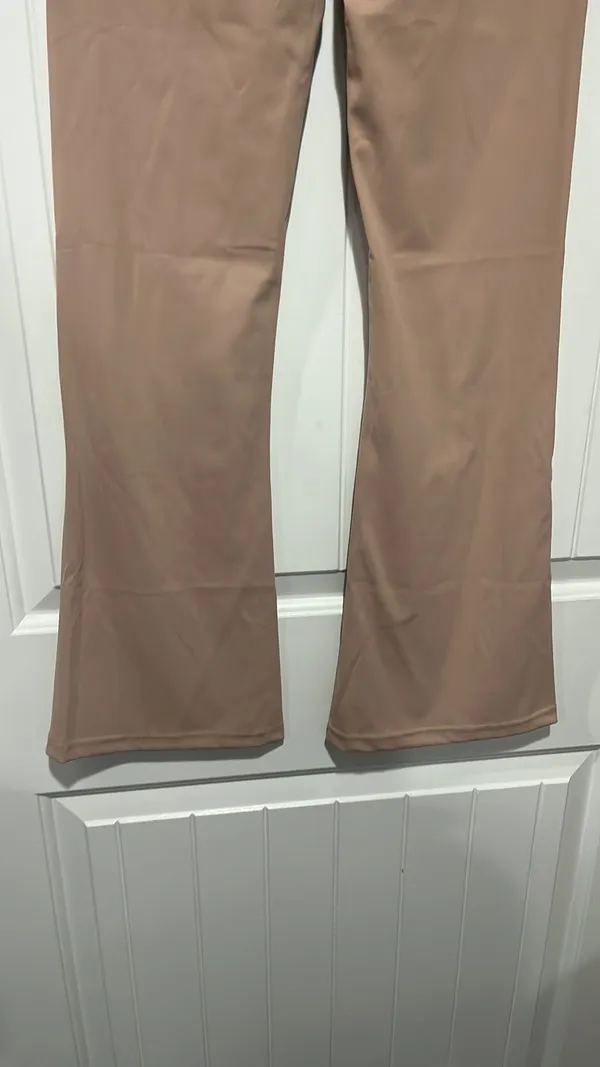 Kimberly C Womens High Waisted Flare Front Slit Contour Workout Leggings Sz M - Image 4