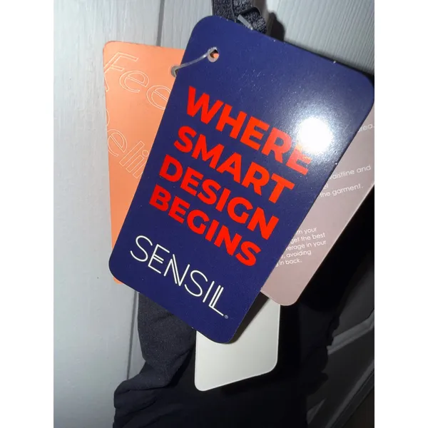 Sensil Womens Black Seamless Shapewear Bodysuit Mid Thigh Shaper‎ M/L NEW - Image 5