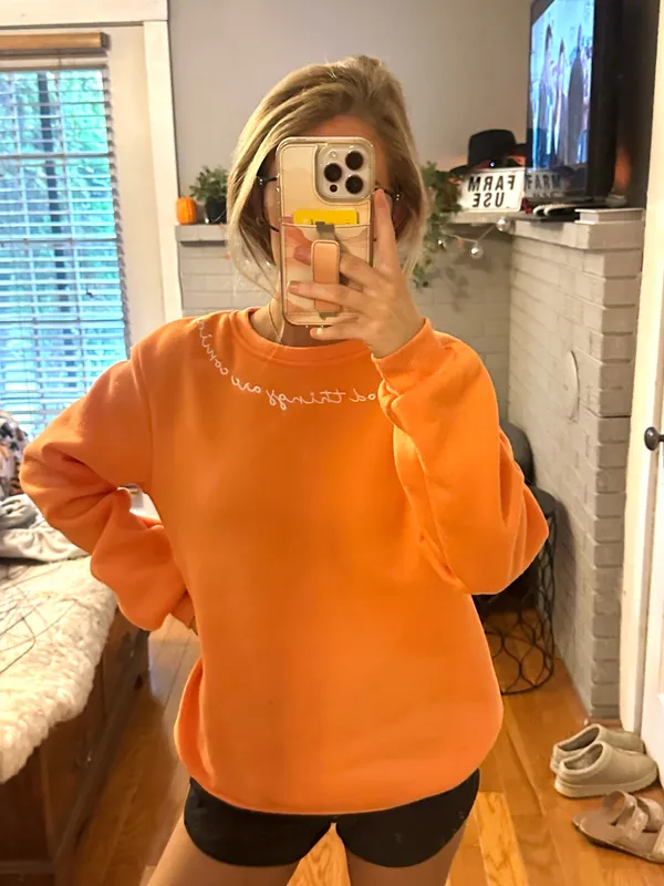 shein orange sweater - Image 2
