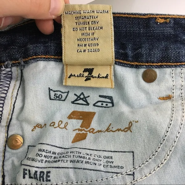 7 For All Mankind Flare Studded Pockets Jeans - Image 8