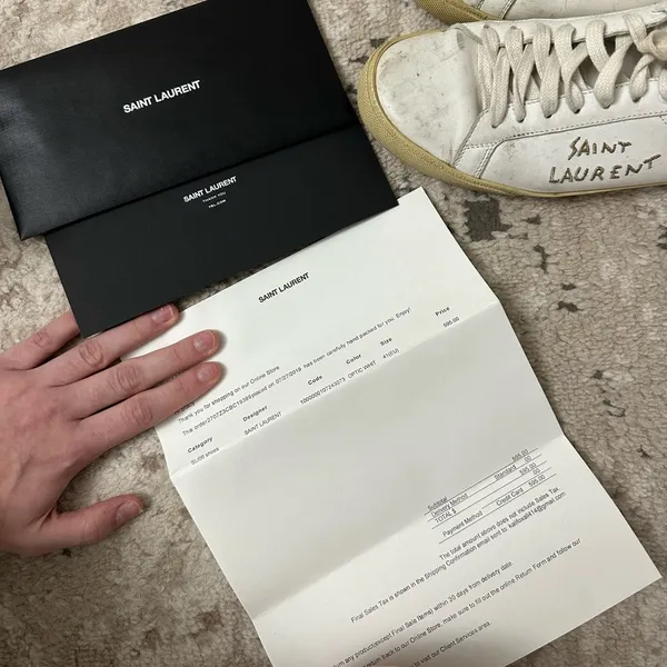 Saint Laurent Women’s Court Classic Sneakers Size 41 - Image 2