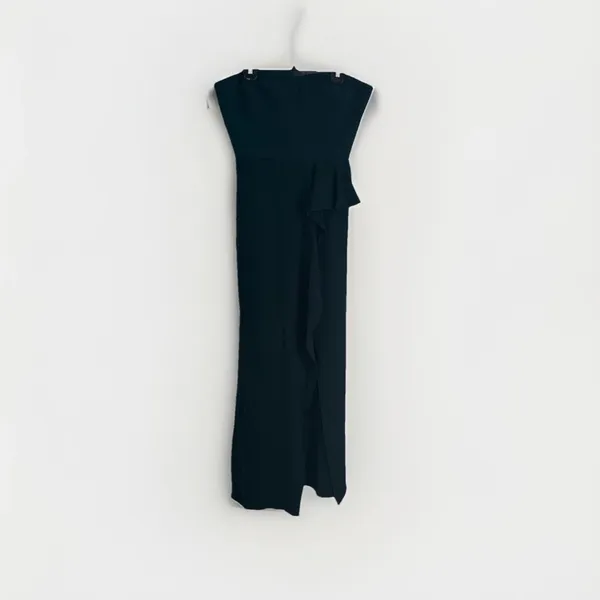 Dress The Population Kai Strapless Gown with High Slit in Pine Green Size XXL - Image 5