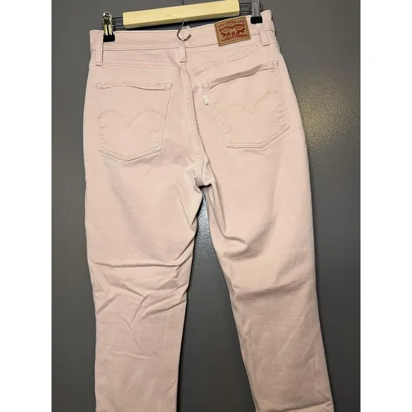 Levis 721 High Rise Skinny Jeans Womens W29 L30 Light Pink Button Fly Denim - Image 7