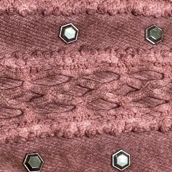 NWT Long Sleeve Vintage Wash Sweater With Brass River Detail Mauve Large - Image 3