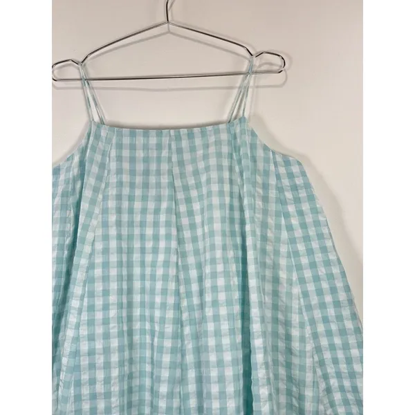 NWT Hersy Womens Top Blue Plaid Camisole Swing Sleeveless Cottagecore Large - Image 6