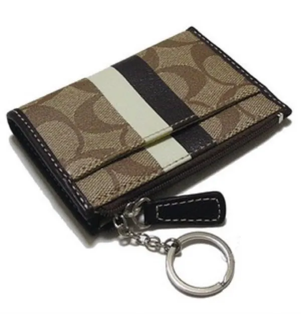 Coach VINTAGE Signature Heritage Stripe Mini Skinny ID Case - Image 4