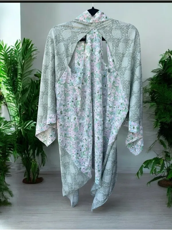 Entro NWT Open Boho Floral Kimono Large - Image 5
