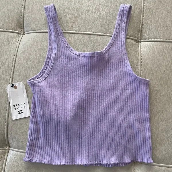 Billabong ribbed tank top women’s XS 6 purple Summer tank 💜 - Image 4