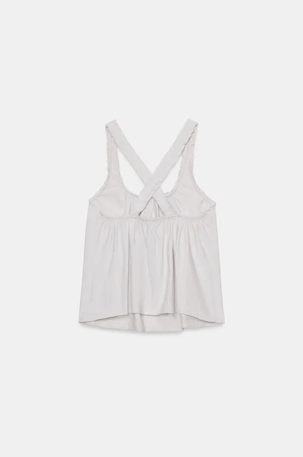BNWT Zara Light Lilac Poplin Strappy Top - Image 4