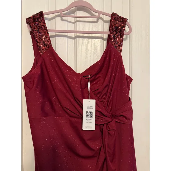 NWT EverPretty Red Sequin Formal Gown - Size 22 - Image 14