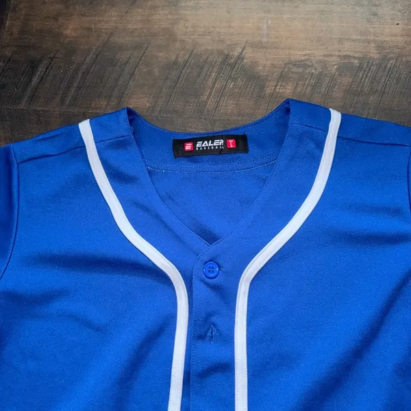 Champion Blue Baseball Jersey - Image 5
