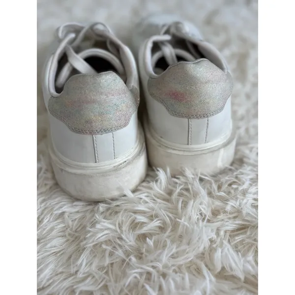 Torrid White Sneakers Glitter Heel Casual Comfortable Platform Shoes‎ 9WW - Image 4