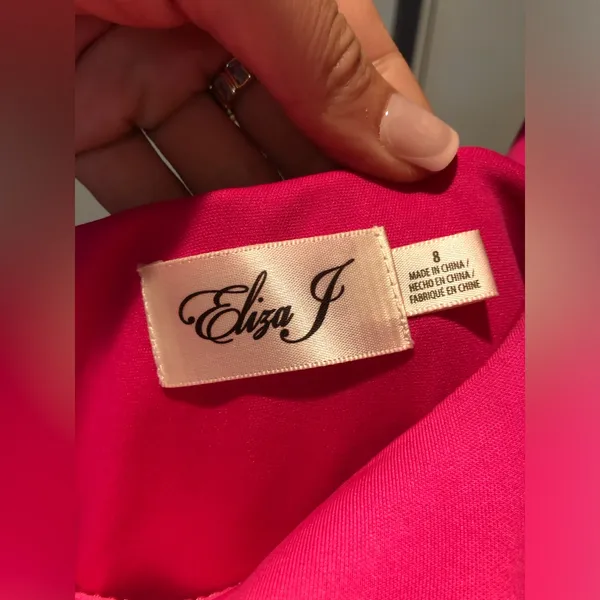 Eliza J Hot Pink One Shoulder Scuba Dress Size 8 - Image 8