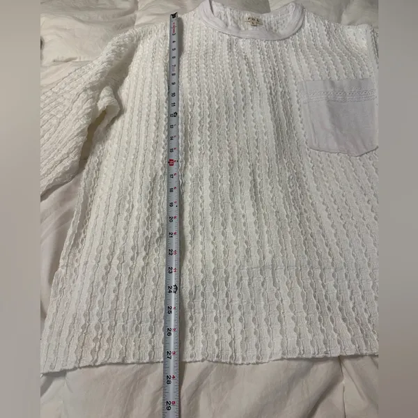 POL Ivory Her Kind Eyelets Crochet Eyelet Top - NWOT - Size L - Image 12