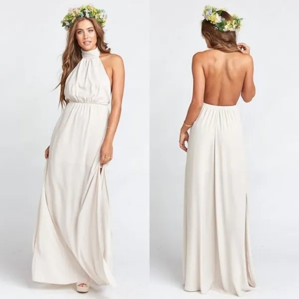 Boho‎ Halter Maxi Dress XS Show Me Your Mumu Pink Beach Vacation Wedding Guest - Image 2