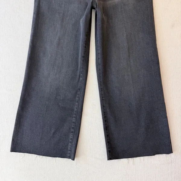 Joe's Jeans Persephone Wide Leg Ankle Jeans 31 Black Raw Hem 90s Minimalist - Image 11