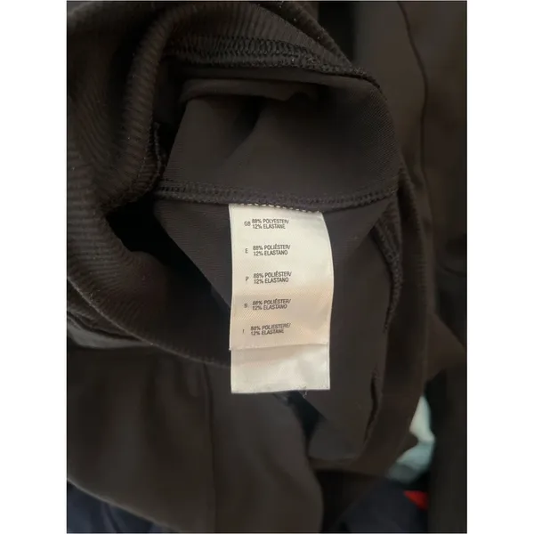 The North Face Full Zip Track Jacket Womens S/M Black Mock Neck Stretch Logo - Image 12