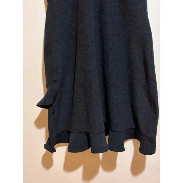 Beyond Yoga Size S Spacedye Ruffled Up High Neck Racerback Dress Black - Image 11