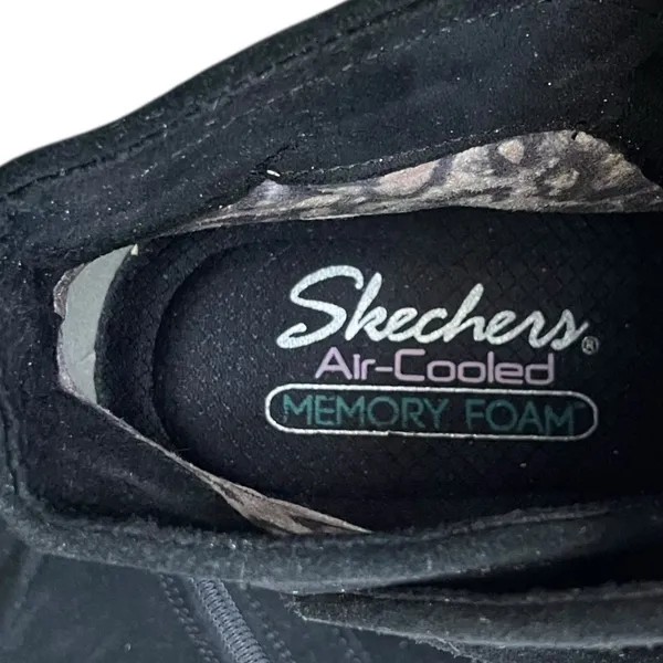Skechers Parallel Triple Thread Black Suede Leather Ankle Boots Zipper US 10 - Image 12