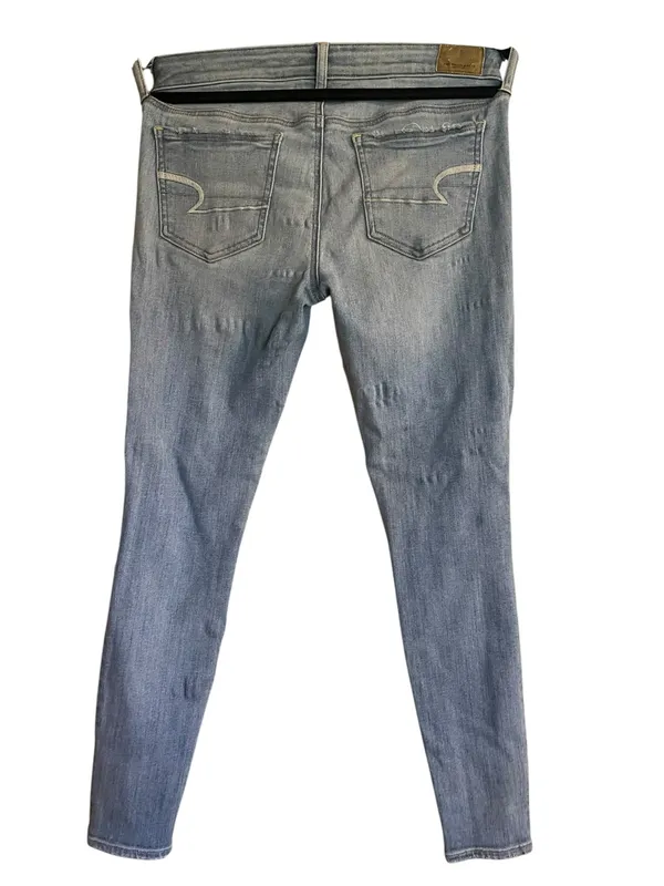 American Eagle Super Stretch Skinny Jeans Light Wash Size 8 Regular - Image 5