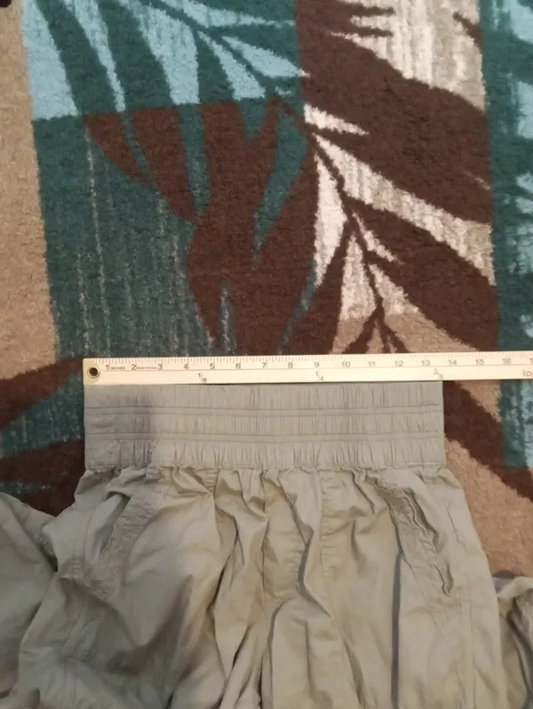 aerie Olive Green Elastic Waist Cargo Pants High Rise Cotton Gorpcore Streetwear - Image 10