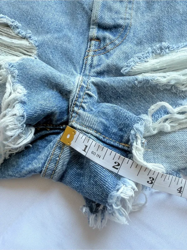 Levi’s 501 Original Denim Distressed Button Fly Shorts in Quiet Riot Size 27 - Image 14