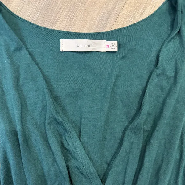 Lush Teal Sleeveless Maxi Dress Empire Waist Women’s XS - Image 2