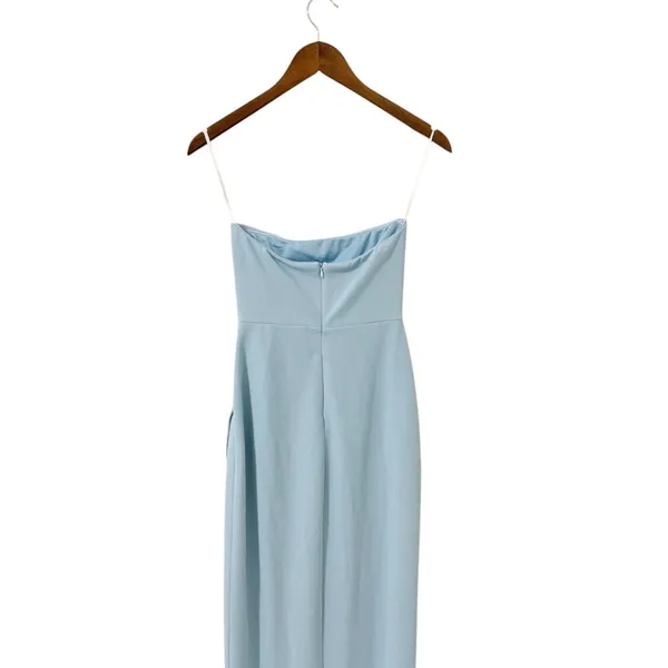 Lulus After Hours Light Blue Strapless Ruffled Maxi Dress size XS NWT - Image 7
